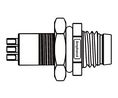 Rundsteckverbinder, M8, Stecker, Gerade, Pole - 3, Gelötet, Panelmontage